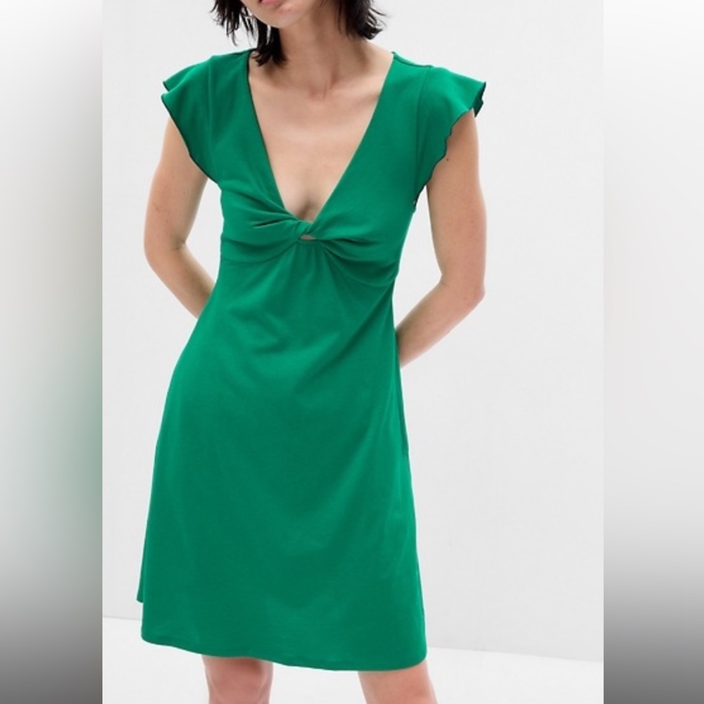 NWT Gap Flutter Sleeve Twist Front Dress, Medium